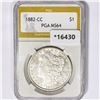 Image 1 : 1882-CC Morgan Silver Dollar PGA MS64