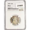 Image 1 : 1870 Seated Liberty Quarter NGC PF61
