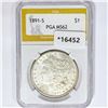 1891-S Morgan Silver Dollar PGA MS62