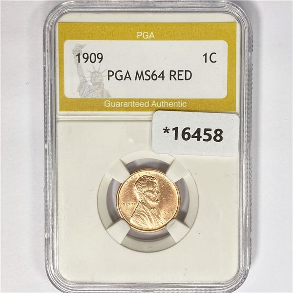 1909 Wheat Cent PGA MS64 RED