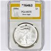 Image 1 : 1994 American Silver Eagle PGA MS70