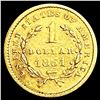 Image 2 : 1851 Rare Gold Dollar LIGHTLY CIRCULATED