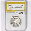 Image 1 : 1950 Washington Silver Quarter PGA PR63 CAMEO