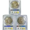 Image 2 : 1974 Set (3) Eisenhower Silver Dollars PCGS MS65