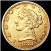 Image 1 : 1881 $5 Gold Half Eagle UNCIRCULATED