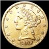 Image 1 : 1898-S $5 Gold Half Eagle UNCIRCULATED
