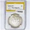 Image 1 : 1878 8TF Morgan Silver Dollar PGA MS64 PL