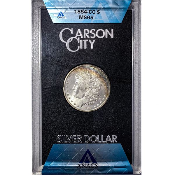 1884-CC Morgan Silver Dollar ANACS MS65 GSA