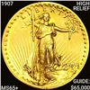 Image 1 : 1907 HR $20 Gold Double Eagle GEM BU +