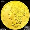Image 1 : 1853 $20 Gold Double Eagle CHOICE BU +