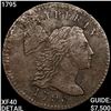 Image 1 : 1795 Liberty Cap Large Cent LIGHTLY CIRCULATED DETAIL
