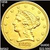 Image 1 : 1858-C $2.50 Gold Quarter Eagle UNCIRCULATED