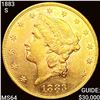 Image 1 : 1883-S $20 Gold Double Eagle CHOICE BU