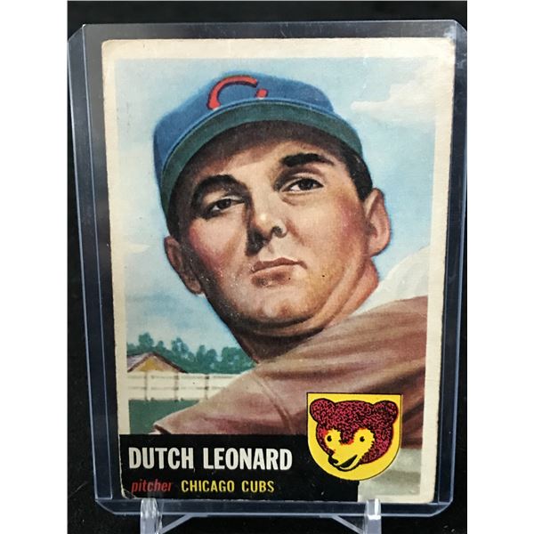 1953 TOPPS NO. 155 DUTCH LEONARD