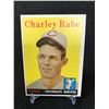 Image 1 : 1958 TOPPS NO. 376 CHARLEY RABE