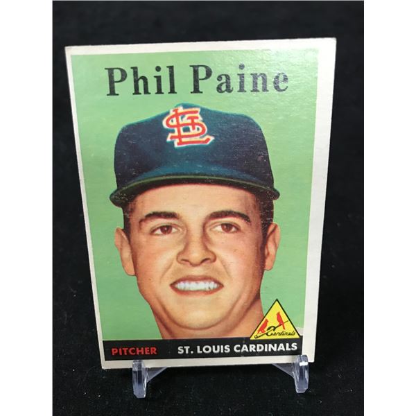 1958 TOPPS NO. 442 PHIL PAINE