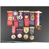 Image 1 : 10 Firemen's Convention/Muster  Ribbons/Badges