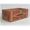 Rising Sun Stove Polish Wood Shipping Crate