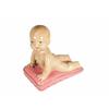 Image 1 : Plaster Advertising Baby Figure on pink pillow