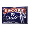 Image 1 : Escort 5 Cent Cigars Porcelain Flange Sign