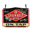 Image 1 : Grain Belt Beer Two Sided Porcelain Sign