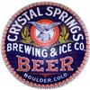 Image 1 : Rare Crystal Springs Beer Convex Porcelain Sign