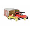 Image 1 : Two tin wind up toy cars w/garage