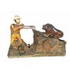 Image 1 : Cast Iron Lion Hunter Mechanical Bank