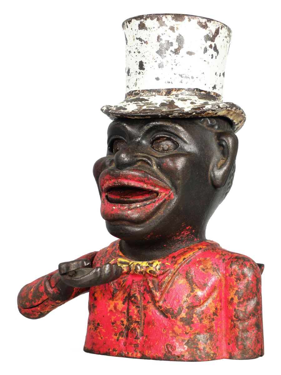 Cast Iron Black Americana Mechanical Bank