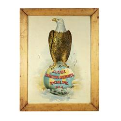 J.I. Case Embossed Tin Sign