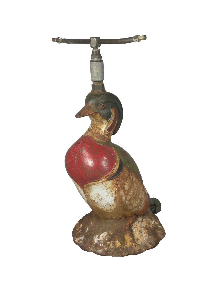 Cast Iron Mallard Duck Lawn Sprinkler