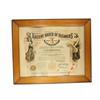Ancient Order of Gleaners Framed Document