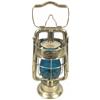 Dietz Brass Fire King Lantern With Rare Teal Globe