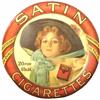 Rare Satin Cigarettes Self Framed Tin Sign