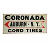 Image 1 : Coronada Cord Tires Embossed Tin Sign