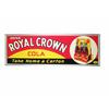 Image 1 : Royal Crown Cola Embossed Self Framed Tin Sign