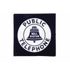 Image 1 : Public Telephone Porcelain Flange Sign