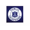 Image 1 : Public Telephone Two Sided Porcelain Flange Sign