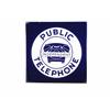 Image 1 : Independent Public Telephone Porcelain Flange Sign