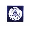 Image 1 : Public Telephone Two Sided Porcelain Flange Sign