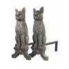 Cast Iron Cat Andirons