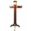 Mission Style Mahogany Hotel Coat Rack and Lamp