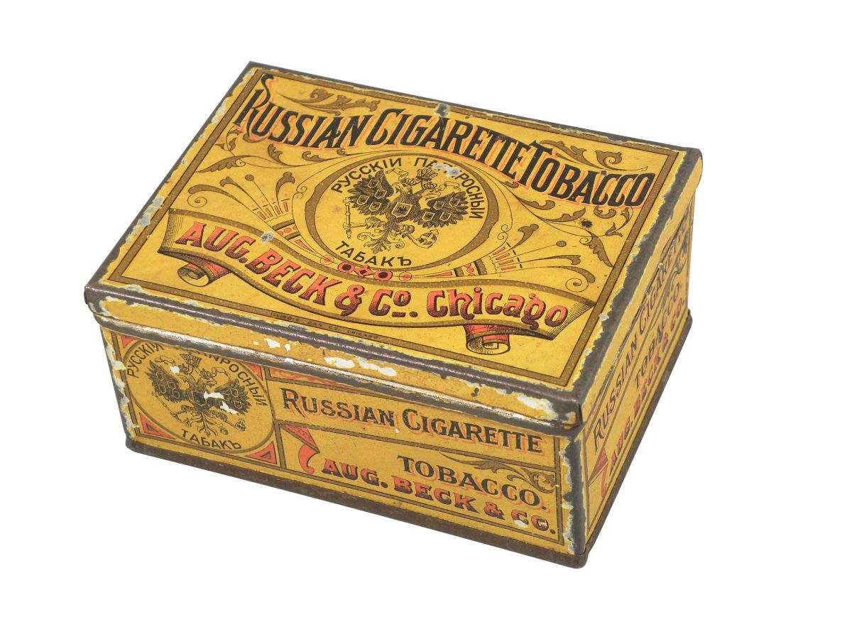 Russian Cigarette Tobacco Tin