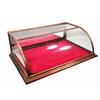 Image 1 : Oak Counter Top Curved Glass Showcase