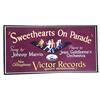 Image 1 : Victor Records Trolley Car Paper Sign 