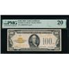 Image 1 : 1928 $100 Gold Certificate PMG 20