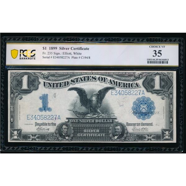 1899 $1 Black Eagle Silver Certificate PCGS 35