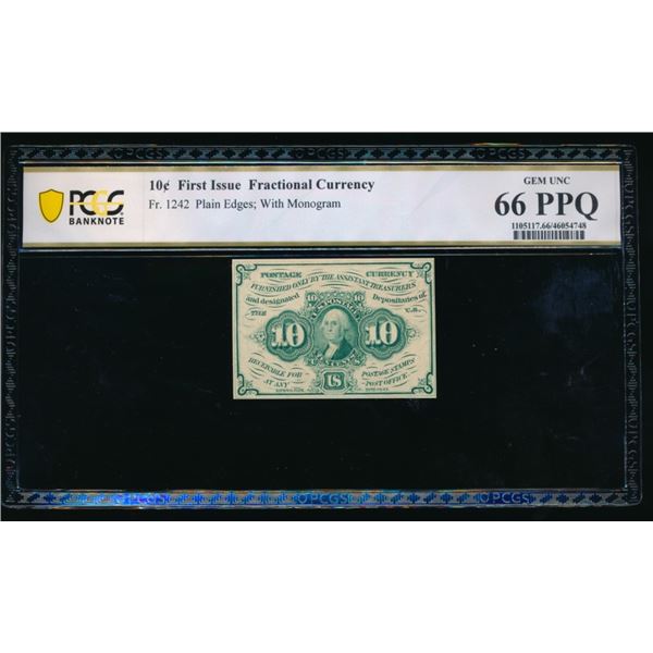 10 Cent Fifth Issue Fractional PCGS 66PPQ