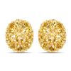 Image 1 : Plated 18KT Yellow Gold 4.06ctw Citrine Earrings