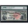 Image 1 : 1880 $10 Jackass Legal Tender Note PMG 64